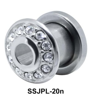 Round Rhinestone Plugs and Tunnels JPL-20n